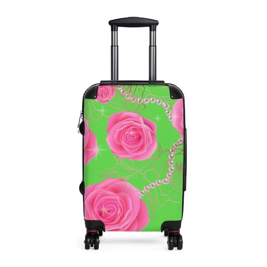 Pearls and Roses Suitcases/Luggage for her/Fun luggage