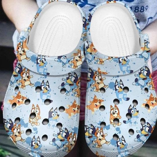 BlueyDad Family Birthday Clog Shoes, Clogs Shoes For Men Women and Kid, Funny Clogs Crocs, Crocband, Cartoon Dog Family