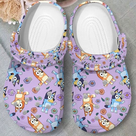 BlueyDad Family Birthday Clog Shoes, Clogs Shoes For Men Women and Kid,Funny Clogs Crocs, Crocband, Cartoon Dog Family,Back To School Gift