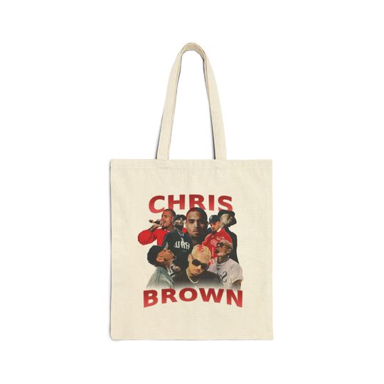Chris Brown Tote Bag, Music Lover Shoulder Tote Bag, Shopping Bag Gifts