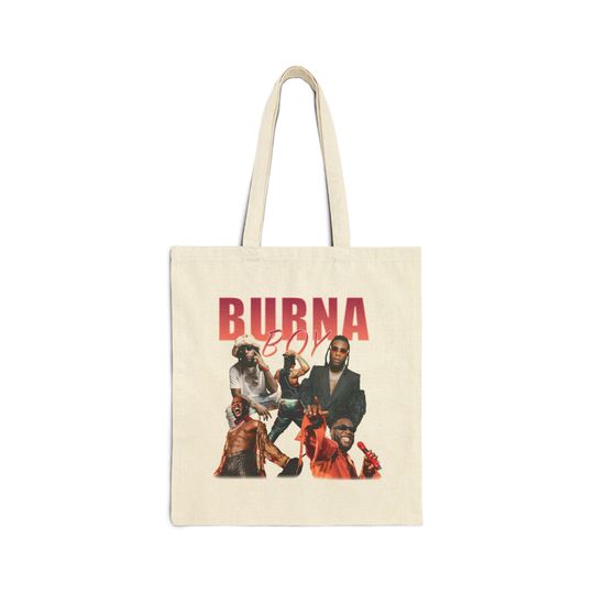 Burna Boy Tote Bag, Music Lover Shoulder Tote Bag, Shopping Bag Gifts