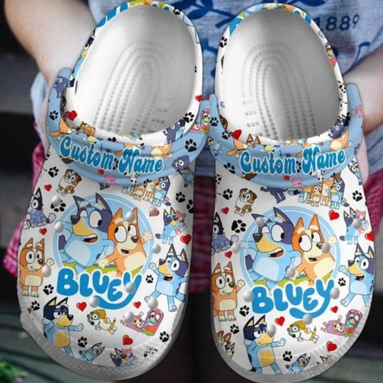 Personalized BlueyDad Clogs Shoes, Clogs Shoes For Men Women and Kid, Funny Clogs, Halloween Gift, Christmas Gift