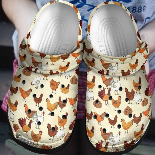 Custom Name Farmer Chicken Slippers,Chicken Shoes, Custom Name Chicken Shoes, Chicken Sandals, Funny Slippers, Custom Summer Shoes