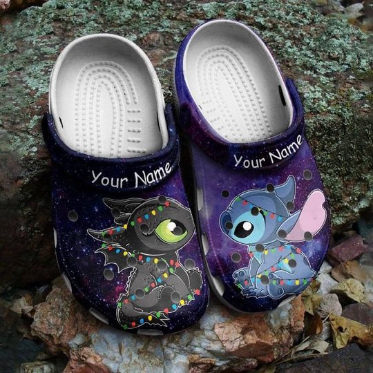 Personalized Stitch And Toothless Crocs Clogs, Adults Kids Crocs, Clogs Shoes For Men Women and Kid, Funny Clogs Crocs, Christmas Gift,