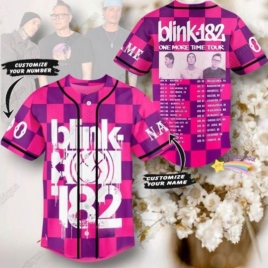 B182 Baseball Jersey, B182 Shirt, Rock Band Jersey Shirt, B182 Jersey Shirt, Rock And Roll Shirt, B182 Tour Merch