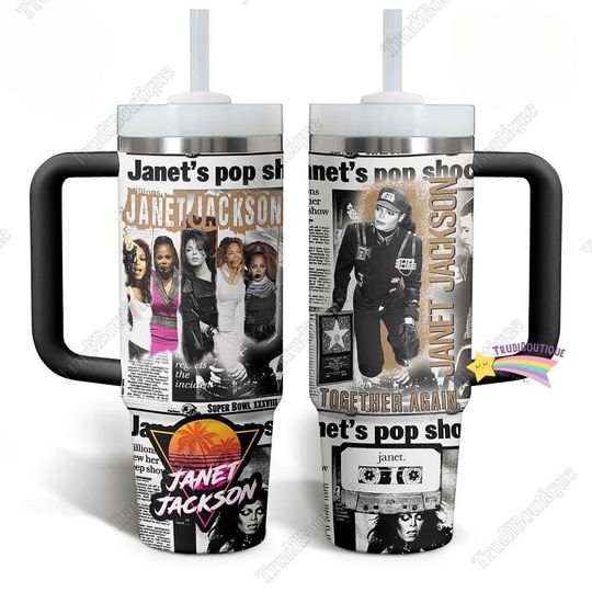 Janet Jackson Together Again Tumbler, Janet Jackson Tumbler Cup, Janet Jackson 2024 Tour Merch, Janet Jackson Tumbler With Handle