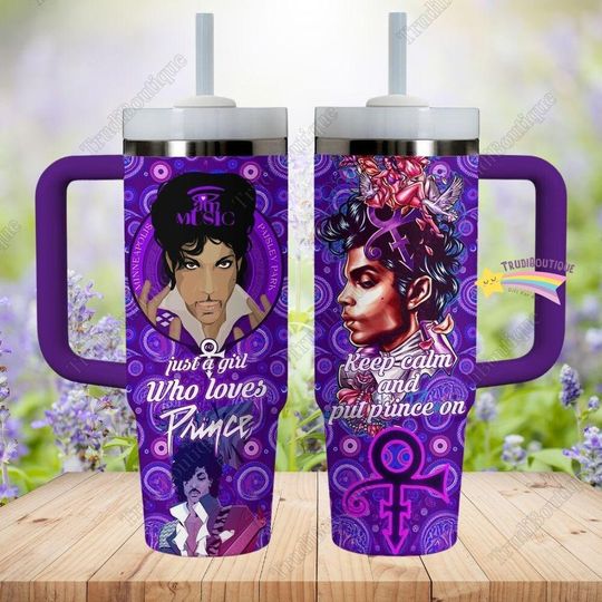Prince Stainless Tumbler, Just A Girl Who Loves Prince Tumbler, Prince Purple Coffee Tumbler, Prince Insulated Tumbler, Prince Fan Gift