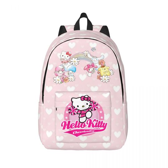 Hello Kitty, Little Twin Stars, My Melody, Purin Backpack, Sports High School Business Daypack for Men Women, College Canvas Bags
