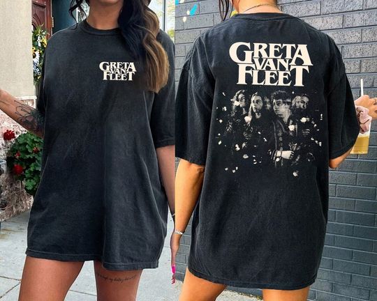 2 Sides Greta Van Fleet Rock Band Music, Greta Van Fleet Music Shirt, Starcatcher World Tour 2024, Greta Van Fleet Homage Rap Hiphop Tee