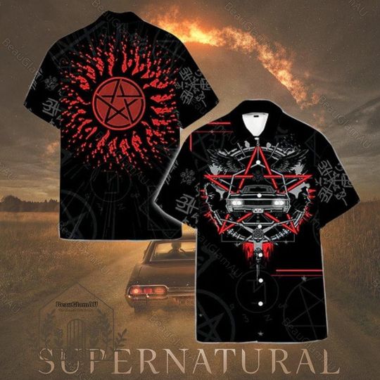 Supernatural Hawaiian Shirt, Supernatural Button Shirt, Winchester Brothers Shirt, Supernatural Aloha Shirt, Join The Hunt Shirt