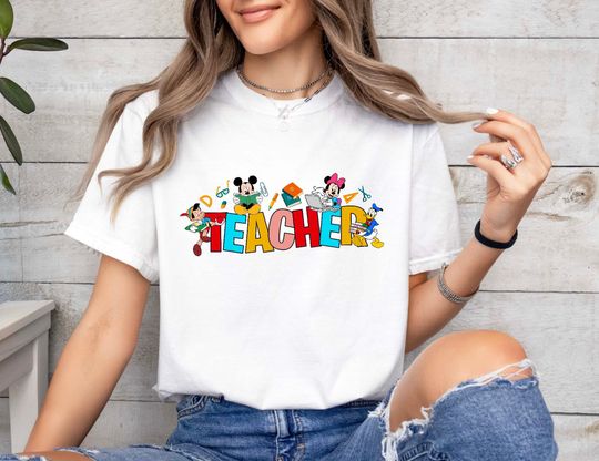 Disney Mickey Minnie Donald Teacher Shirt, Disneyworld , Teacher Squad Shirt, Gift For Teacher, Mickey Mouse Shirt