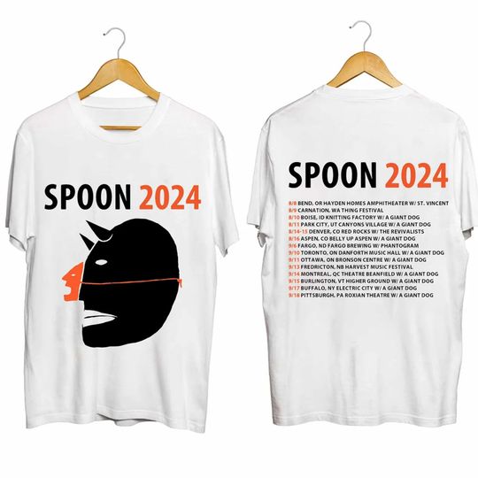 Spoon 2024 Tour Shirt, Spoon Band Fan Shirt, Spoon 2024 Concert Shirt, Vintage Music Short Sleeve Shirt