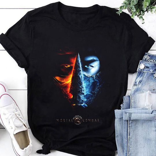 Mortal Kombat Movie Poster Featuring Sub Zero & Scorpion T-Shirt, Mortal Kombat Shirt Fan Gifts, Mortal Kombat Movie Shirt, MK Shirt