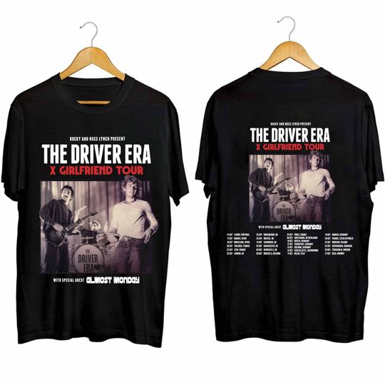 The Driver Era - X Girlfriend Tour EU UK 2024 Double Sided Shirt, Summer Cotton Short Sleeve Double Sided Shirt, Music Tour Merch, Gift for Fans, Men Clothing Inspired