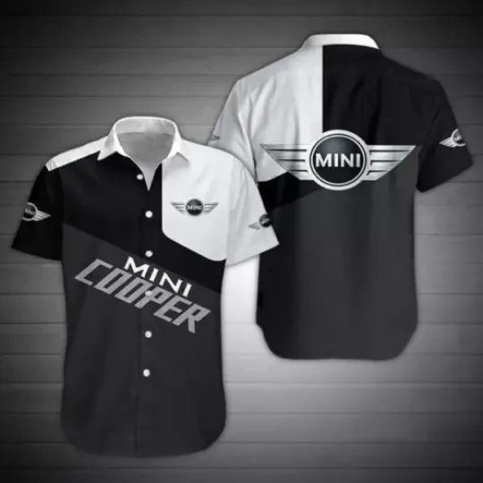 Mini Cooper Racing Casual Shirt, Mini Cooper Team Button Down Shirt, Hawaii Shirt For Men
