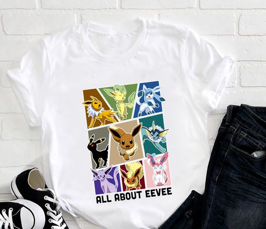 PKM All About Eevee Eeveeloution T-Shirt, PKM Eevee Shirt Fan Gifts, Eeveeloution Eevee Shirt, Eevee Vintage Shirt, Eevee PKM