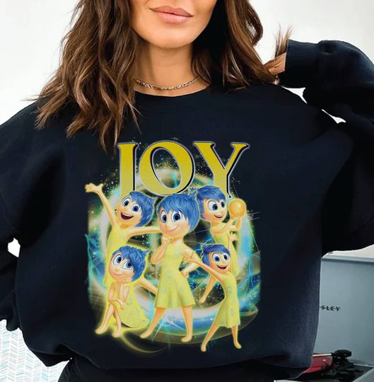 Vintage Inside Out Joy Sweatshirt, Emotions Inside Out Characters Shirt, Joy Disgust Fear Sadness Anger Tee, Pixar Inside Out Movie
