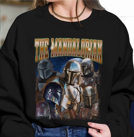 Vintage The Mandalorian  Starwars Shirt | Homage The Mandalorian Sweatshirt | Starwars Galaxy Edge Shirt