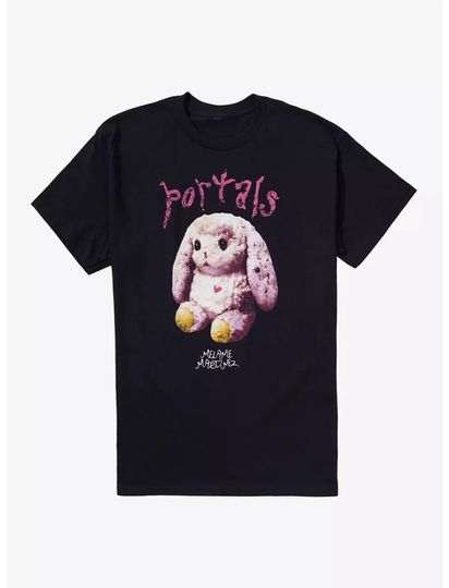 Melanie Martinez Portals Pink Bunny T-Shirt, Summer Cotton Short Sleeve Shirt, Music Merch, Gift for Fan, Music Clothing for Men, Women and Kids