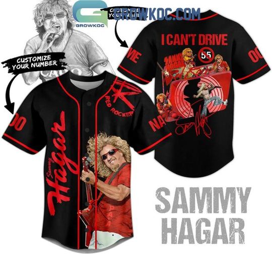 Personalized Sammy Hager Red Rocket I Can Not Drive Baseball Jersey, 2024 Music Concert Merch, Summer Clothing, Gift for Fans, Funny Gift Idea