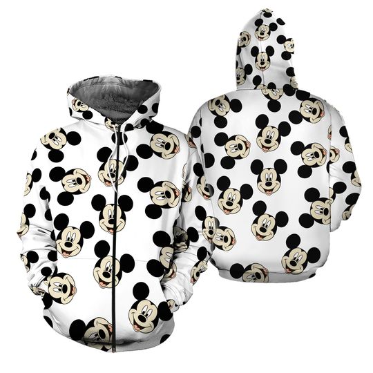 2024 Disney Mickey Mouse 3D Zipper Hoodie