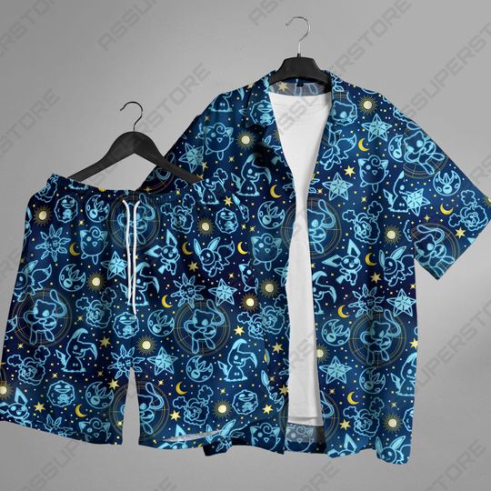 Mimikyu jigglypuff Hawaiian Shirt Anime Hawaii Button Up Shirt Gift