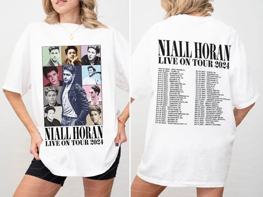 T-shirt Niall Horan Live On Tour 2024, maglietta Niall Horan The Show Album, maglietta regalo fan di Niall Horan, Niall Horan Merch