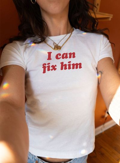 I Can Fix Him Baby Tee | Funny Trendy Baby Tee, Summer Baby Tee for women