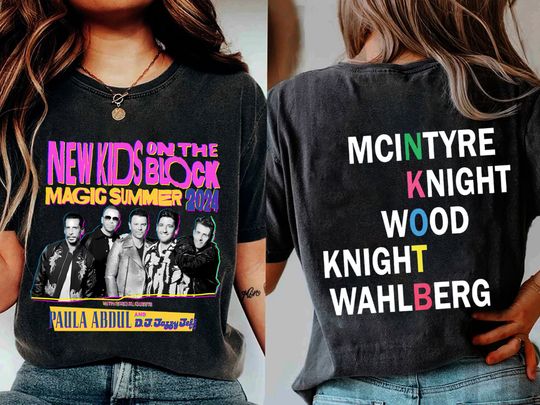 NKOT Block Vintage Shirt, NKOT Block Magic Summer 2024 Shirt, NK on The Block shirt, Classic Rock Concert Tee, NK on The Block Shirt