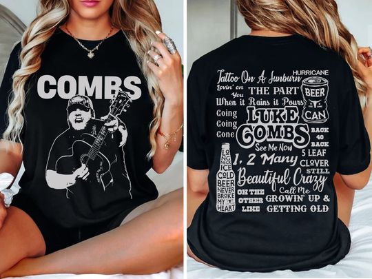 Vintage Lukee Comb Shirt, Country Music Shirt, Cowgirl Shirt, Combs World Tour, Bullhead Shirt, Cowboy Shirt, Lukee Comb Fan Gift Shirt