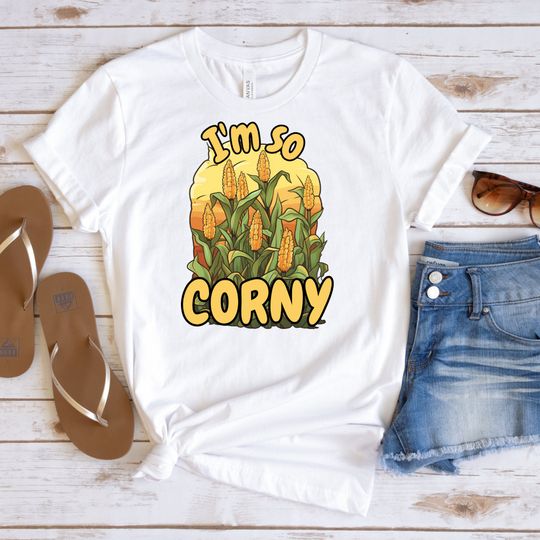 Im So Corny Shirt, Funny Corn cotton tee, Graphic Tshirt for men, women, Unisex, Trending Gifts