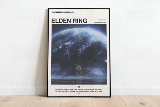Elden Ring (2022) for Ps5- Video Game Poster, Minimalist, Ranni the Witch, Age of Star, Home Decor, Wall Art, Videogame Quotes, FromSoftware