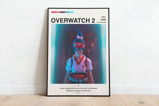 Overwatch 2 (2022) - Video Game Poster, Minimalist, Kiriko, Animated Short, Home Decor, Wall Art, Videogame Quotes, Activision Blizzard