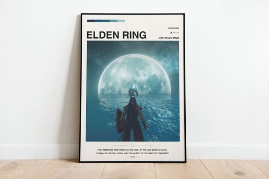 Elden Ring (2022) for Ps5- Video Game Poster, Minimalist, Rennala, Home Decor, Wall Art, Videogame Quotes, FromSoftware