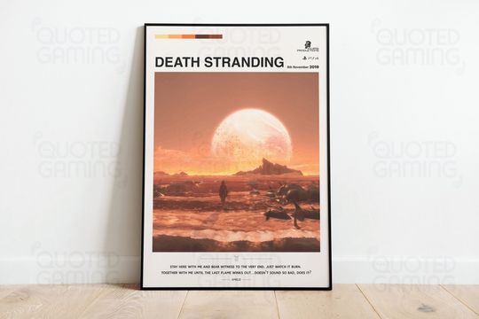 Death Stranding (2019) for Ps4- Video Game Poster, Minimalist, Amelie Last Stranding, Home Decor, Wall Art, Videogame Quotes, FromSoftware