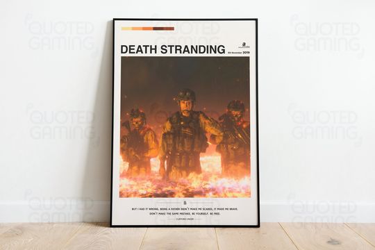 Death Stranding (2019) for Ps4- Video Game Poster, Minimalist, Cliff Unger, Home Decor, Wall Art, Videogame Quotes, FromSoftware