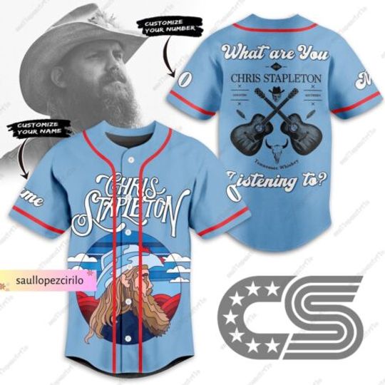 Chris Stapleton Baseball Shirt, Best Fan Gift, Country Music, Music Lover Baseball Jersey, Gift For Fan