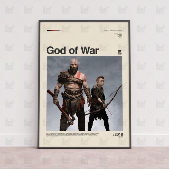 God of War Poster, Gaming Room Poster, Gaming Wall Poster, Gaming Print Poster, Game Gift, Video Games Poster, Gaming Wall Art