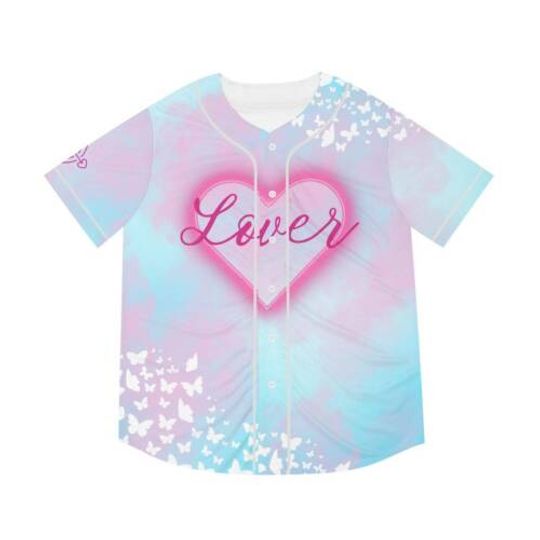 Lover Album Men's Baseball Jersey, Lover Jersey, Summer Short Sleeve Button Shirt, Music Lover Shirt