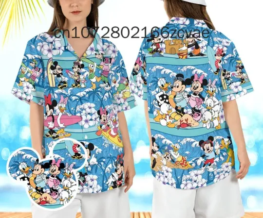 Where Dreams Come True Disneyland Hawaiian Shirts, Men's And Women's Button Mickey Hawaiian Shirts, Casual Fashion Street Shirts