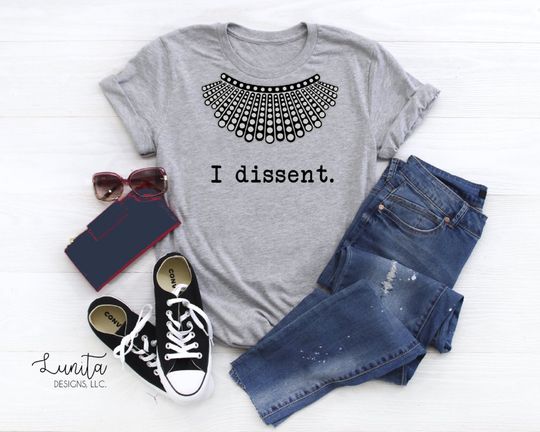 I Dissent T-Shirt | RBG Dissent Necklace T-Shirt | Ruth Bader Gingsburg T-Shirt | Feminist T-Shirt | Dissent Collar | CUSTOMIZABLE