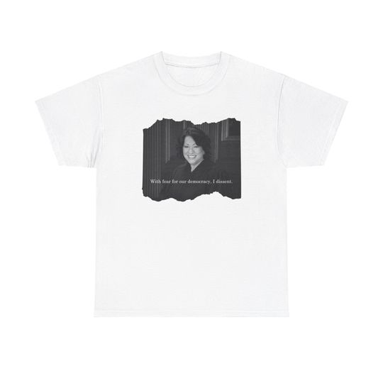 With fear for our democracy, I dissent t-shirt Unisex short sleeves heavy cotton shirt, Multiple colors full sizes S-5XL shirt, Trending shirt
