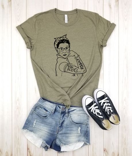 Dissent RBG - Shirt, Ruth Bader Ginsburg Shirt, Notorious RBG Shirt, RGB Shirt, Supreme Court, I Dissent, Women's Equality, Empowerment.