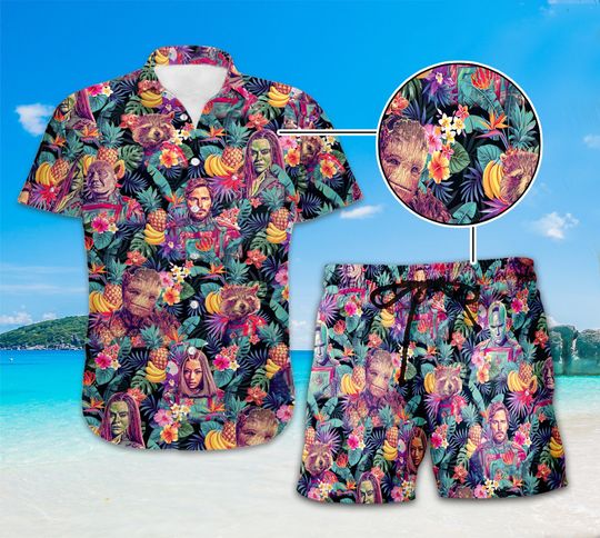 Guardians of the Galaxy Hawaii Shirt, Guardians of the Galaxy Tropical Hawaiian Shirt, Summer Hawaiian Shirt, Hawaii Shirt for Men Women