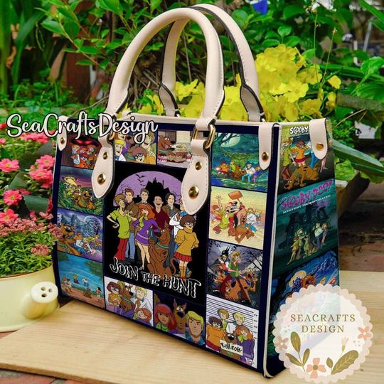 Scooby Doo Vintage Leather Handbag, Scooby Doo Leather Top Handle Bag, Shoulder Bag, Crossbody Bag, Shopping Bag