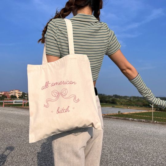 Olivia Rodrigo Guts Tote Bag | Olivia rodrigo tote bag, olivia rodrigo merch, olivia rodrigo all-american tote bag <3 sour, guts, bow tote