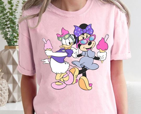 Retro Disney Minnie And Daisy Shirt | Disneyland Bff T-shirt | Disney Bestie Matching Tee Birthday | Disneyland Family Trip