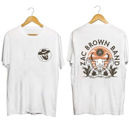 Band 2024 Tour Shirt, Zac Brown Band 2024 Concert Shirt,  Band Fan Shirt | Double-sided Cotton Printed T-shirt | Music Concert Outfit