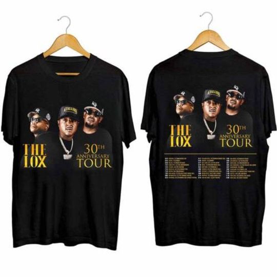 The Lox 30th Anniversary Tour 2024 Shirt, The Lox Band Fan Shirt, The Lox 2024 | Double-sided Cotton Printed T-shirt | Music Concert Outfit