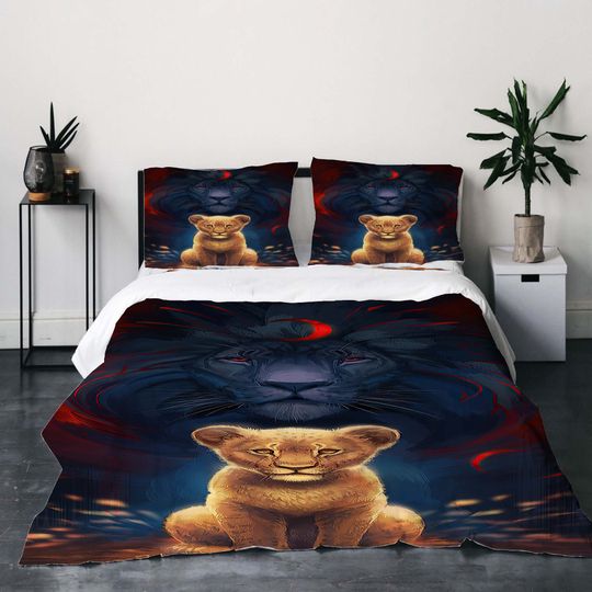 Christmas The lion king Bedding Set, 3 piece of set, Fashion Soft and Comfortable Bedding Set, Best Gift For Fans, All Size Available